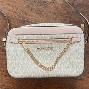 Michael Kors Blush and Cream Crossbody Bag